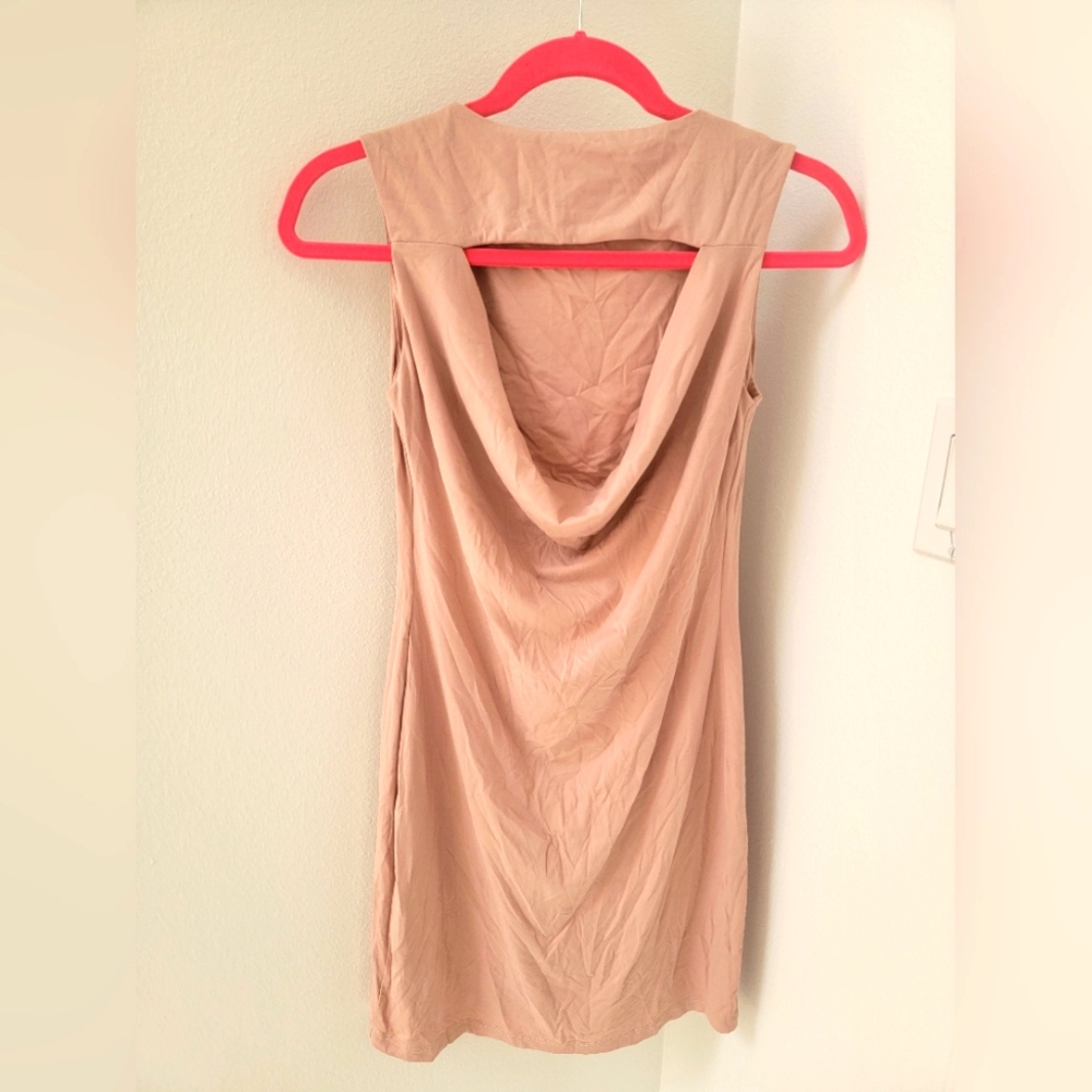 Susana Monaco Beige Dress with Back Cut Out Size Small NWOT